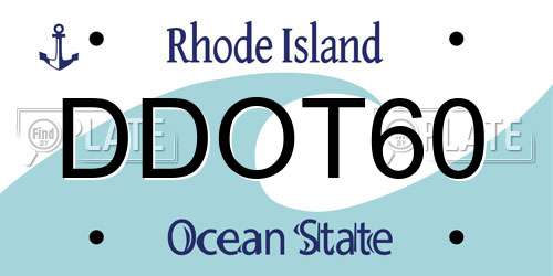 DDOT60 Rhode Island License Plate