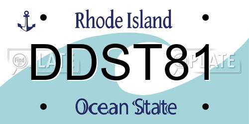 DDST81 Rhode Island License Plate