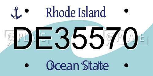 DE35570 Rhode Island License Plate