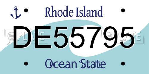 DE55795 Rhode Island License Plate