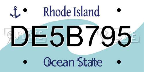 DE5B795 Rhode Island License Plate