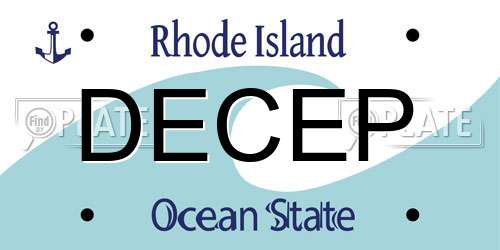 DECEP Rhode Island License Plate