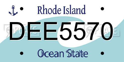 DEE5570 Rhode Island License Plate