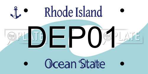 DEP01 Rhode Island License Plate
