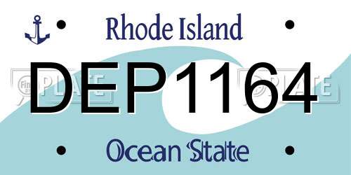 DEP1164 Rhode Island License Plate