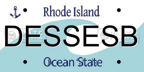 DESSESB Rhode Island License Plate