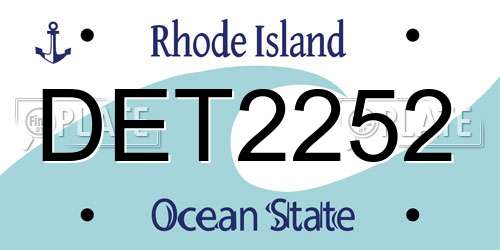 DET2252 Rhode Island License Plate