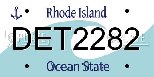 DET2282 Rhode Island License Plate