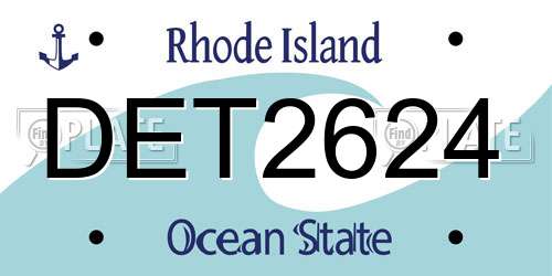 DET2624 Rhode Island License Plate