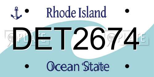 DET2674 Rhode Island License Plate