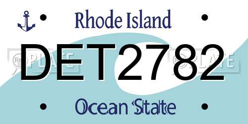 DET2782 Rhode Island License Plate