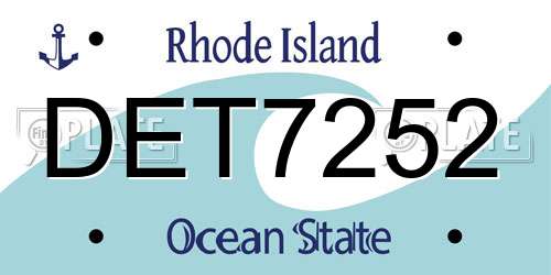 DET7252 Rhode Island License Plate