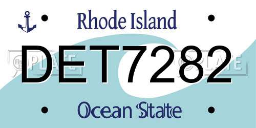 DET7282 Rhode Island License Plate