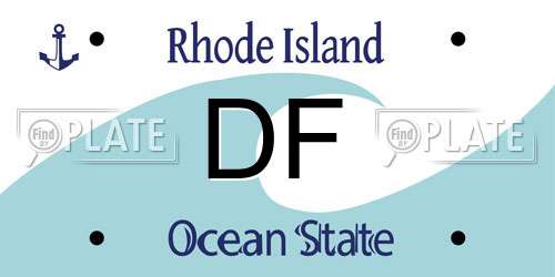 DF Rhode Island License Plate