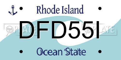 DFD55I Rhode Island License Plate