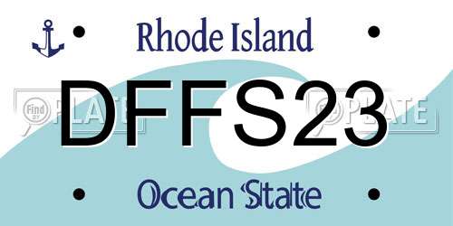 DFFS23 Rhode Island License Plate
