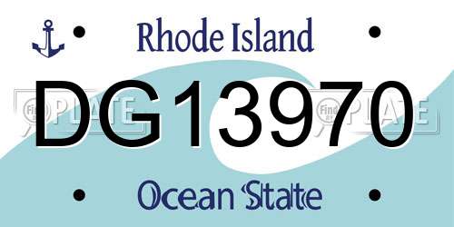 DG13970 Rhode Island License Plate