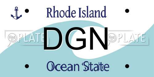 DGN Rhode Island License Plate