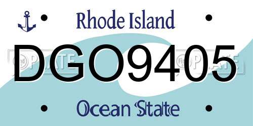 DGO9405 Rhode Island License Plate