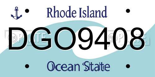 DGO9408 Rhode Island License Plate