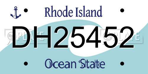 DH25452 Rhode Island License Plate