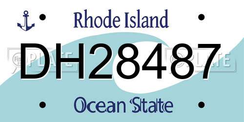 DH28487 Rhode Island License Plate