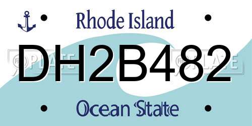 DH2B482 Rhode Island License Plate