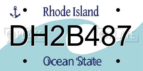 DH2B487 Rhode Island License Plate