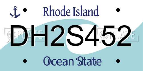 DH2S452 Rhode Island License Plate