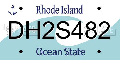 DH2S482 Rhode Island License Plate