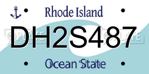 DH2S487 Rhode Island License Plate