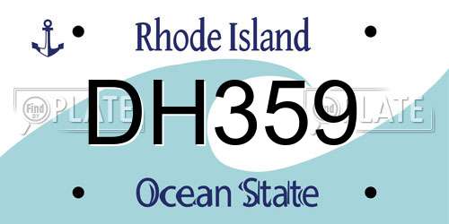 DH359 Rhode Island License Plate