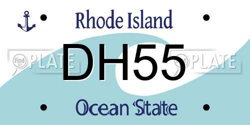 DH55 Rhode Island License Plate