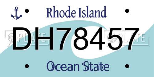 DH78457 Rhode Island License Plate
