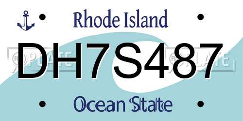 DH7S487 Rhode Island License Plate