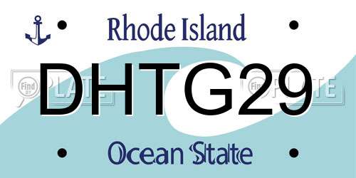 DHTG29 Rhode Island License Plate