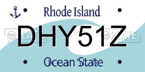 DHY51Z Rhode Island License Plate
