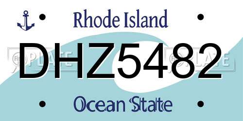 DHZ5482 Rhode Island License Plate
