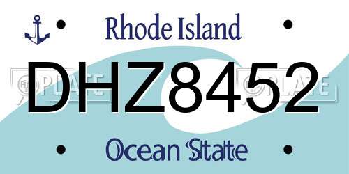 DHZ8452 Rhode Island License Plate