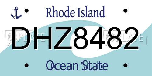 DHZ8482 Rhode Island License Plate