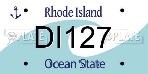 DI127 Rhode Island License Plate
