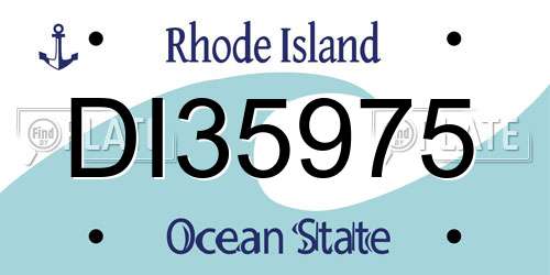 DI35975 Rhode Island License Plate