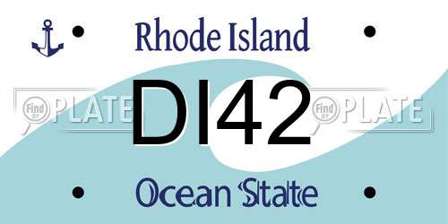 DI42 Rhode Island License Plate