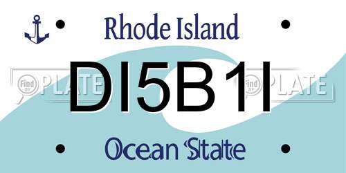 DI5B1I Rhode Island License Plate