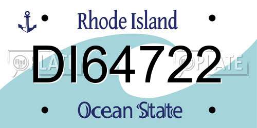 DI64722 Rhode Island License Plate