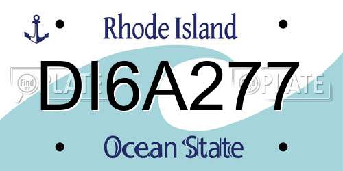 DI6A277 Rhode Island License Plate