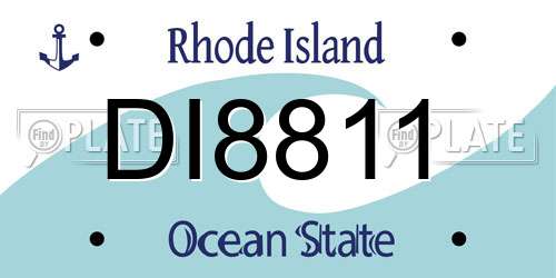 DI8811 Rhode Island License Plate