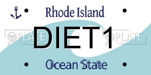DIET1 Rhode Island License Plate