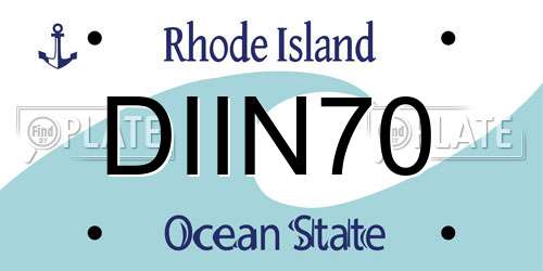 DIIN70 Rhode Island License Plate