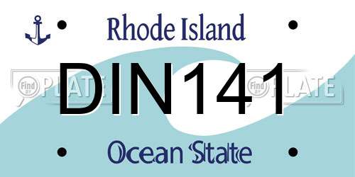 DIN141 Rhode Island License Plate